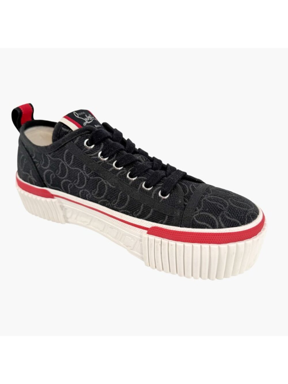 Christian Louboutin Super Pedro Platform Sneakers Black Size 39 US 9 Women’s - Picture 10 of 15